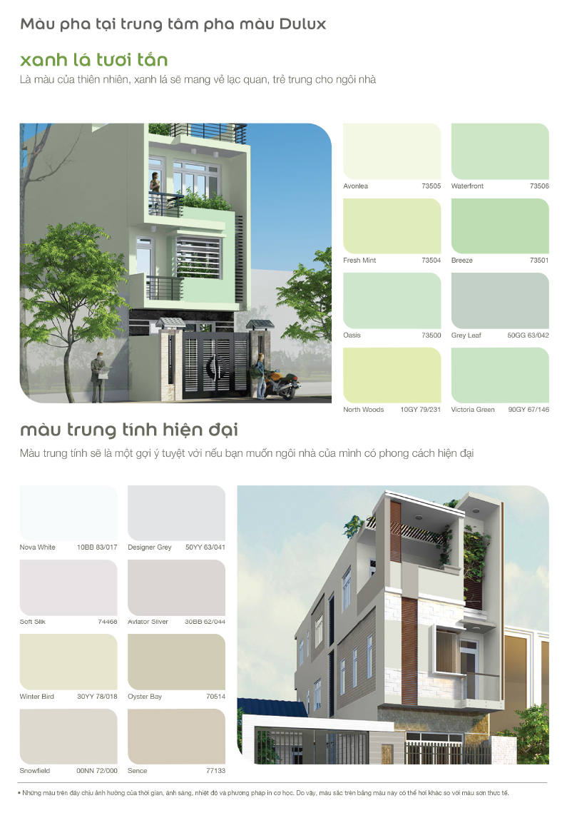 Bảng màu sơn Dulux